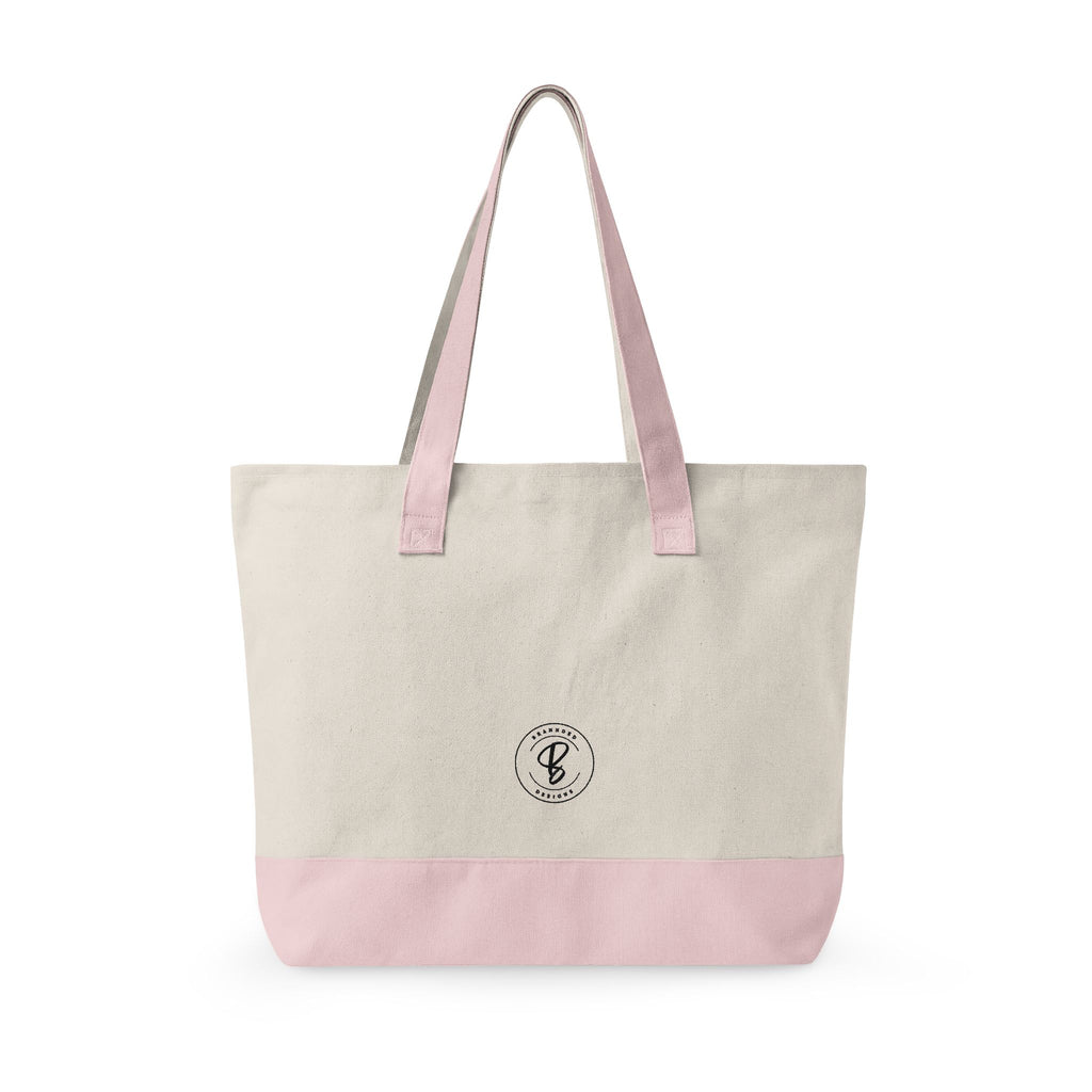 Canvas Tote Bag - "currently reading" Book Lover Zippered Tote