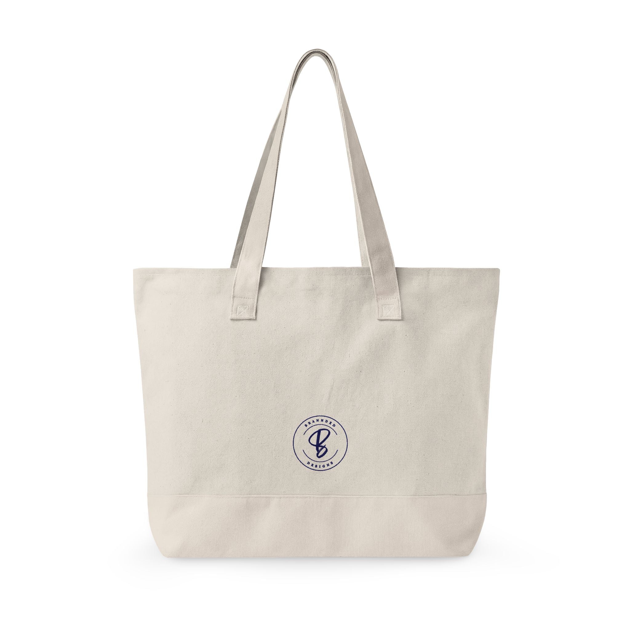 Coastal State of Mind Canvas Tote — Zippered Beach Day Bag