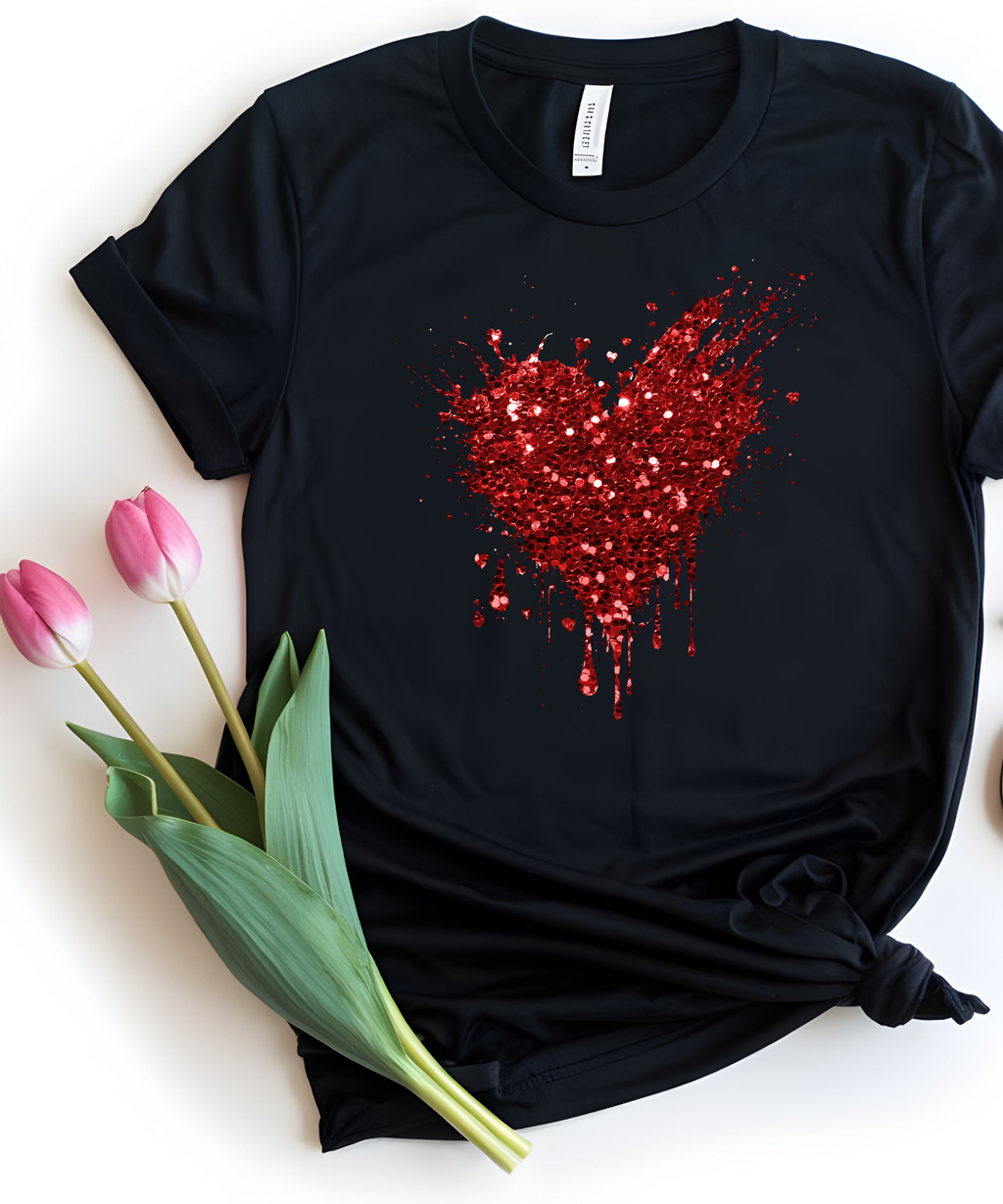 Red Glitter Heart image 3