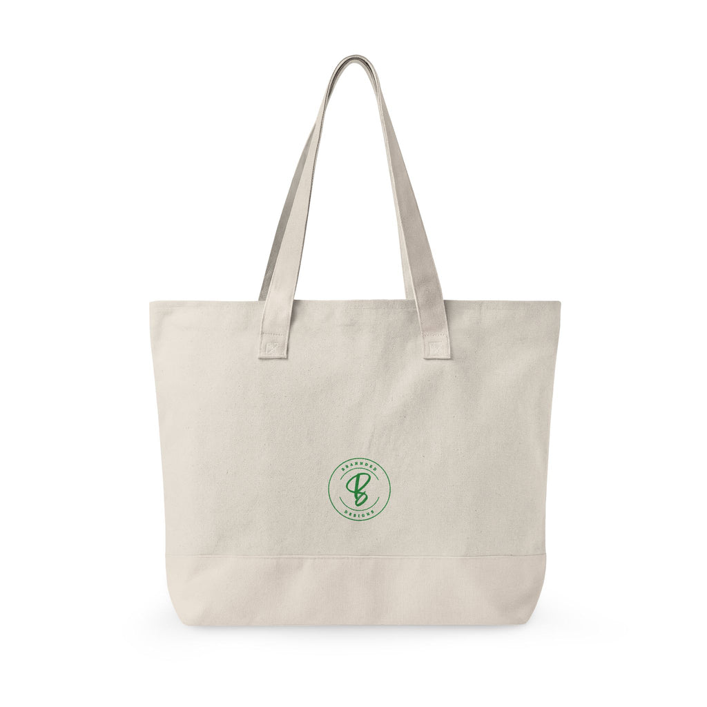 Farmers Market Canvas Tote — Zippered Eco Shopper with 'Meet Me at the Farmer's Market' Design