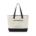 Farmers Market Canvas Tote — Zippered Eco Shopper with 'Meet Me at the Farmer's Market' Design