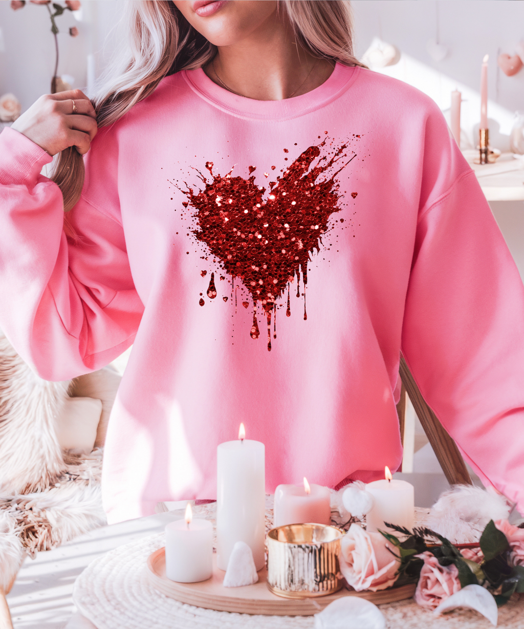 Red Glitter Heart image 1