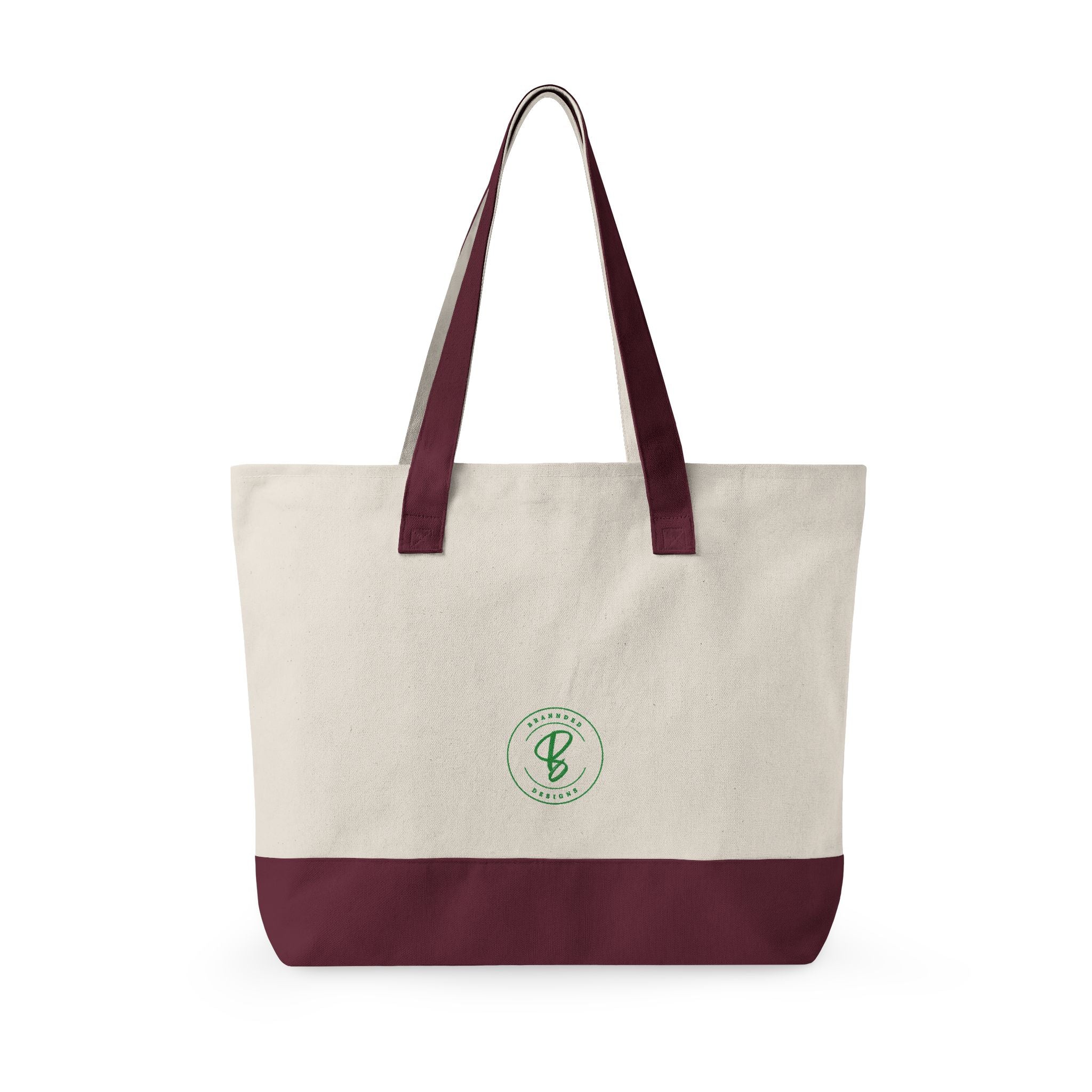 Farmers Market Canvas Tote — Zippered Eco Shopper with 'Meet Me at the Farmer's Market' Design