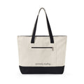 Canvas Tote Bag - "currently reading" Book Lover Zippered Tote