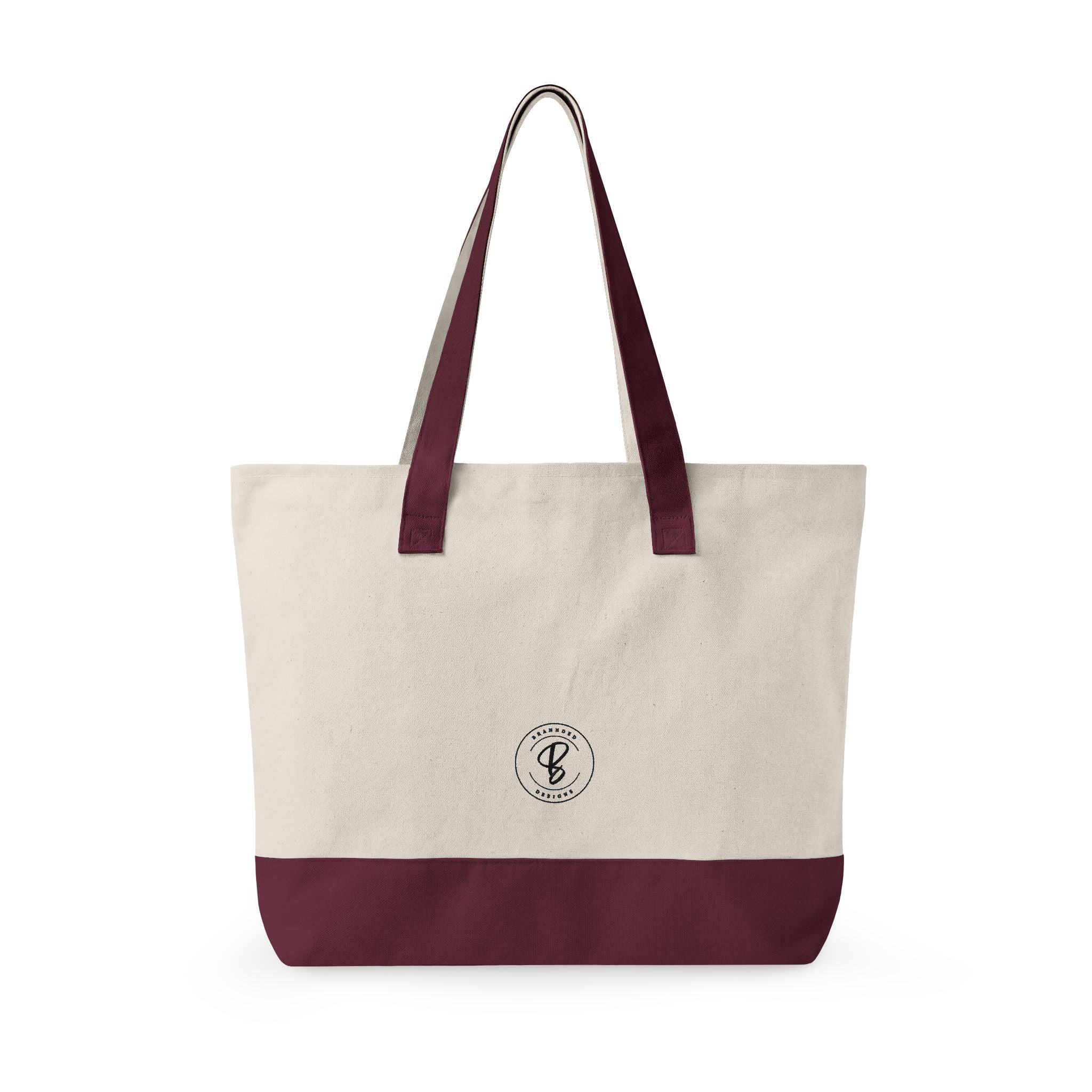 Canvas Tote Bag - "currently reading" Book Lover Zippered Tote