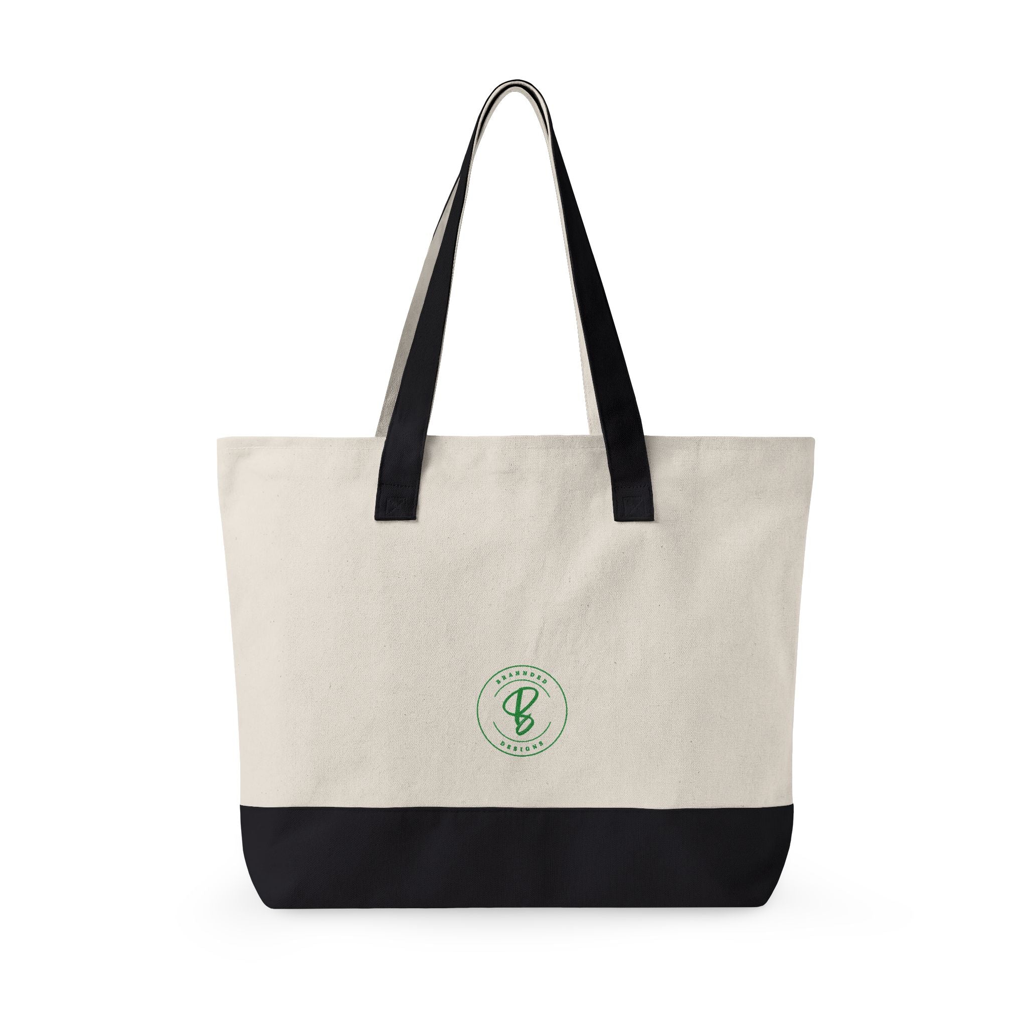 Farmers Market Canvas Tote — Zippered Eco Shopper with 'Meet Me at the Farmer's Market' Design