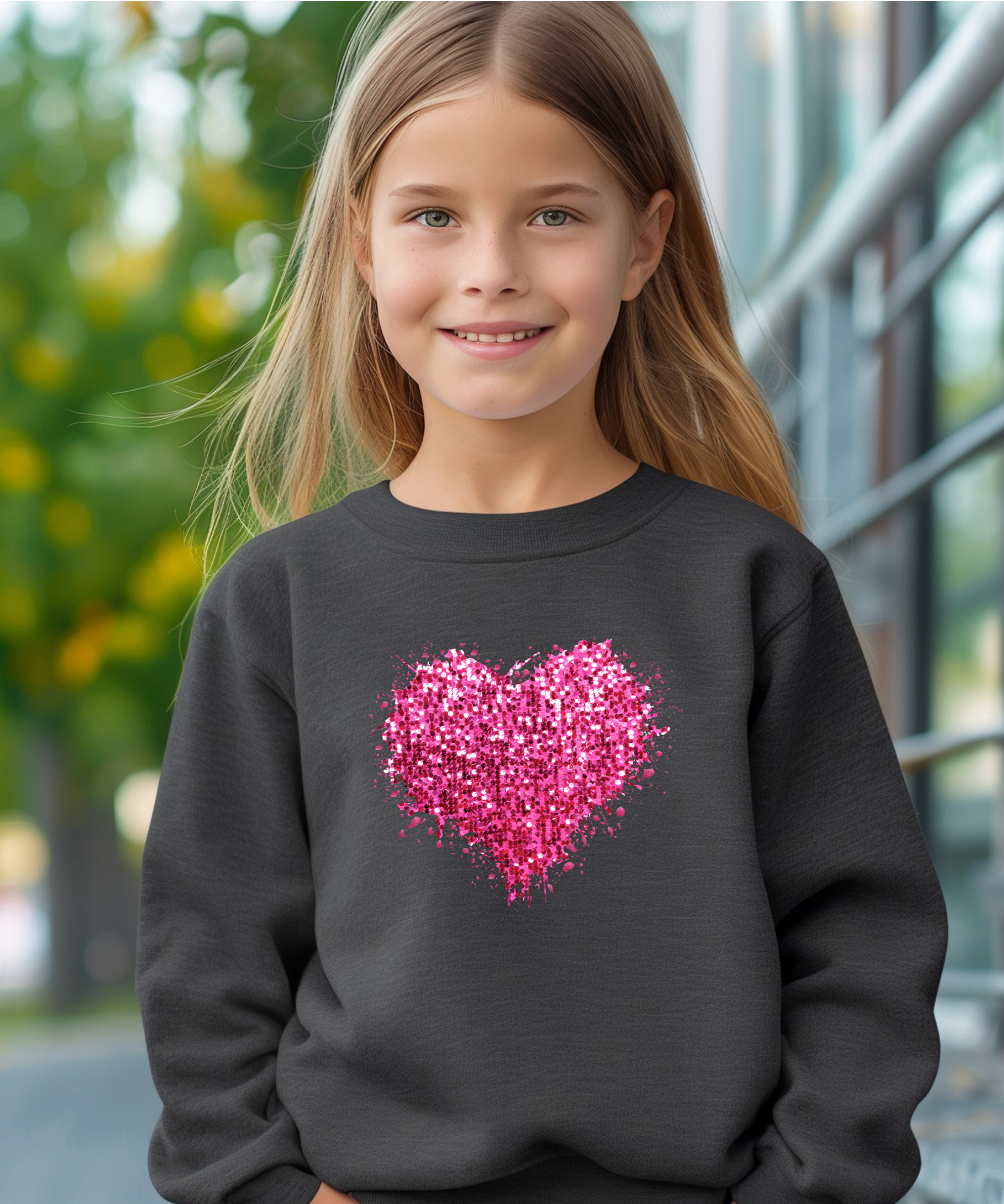 Pink Glitter Heart image 0