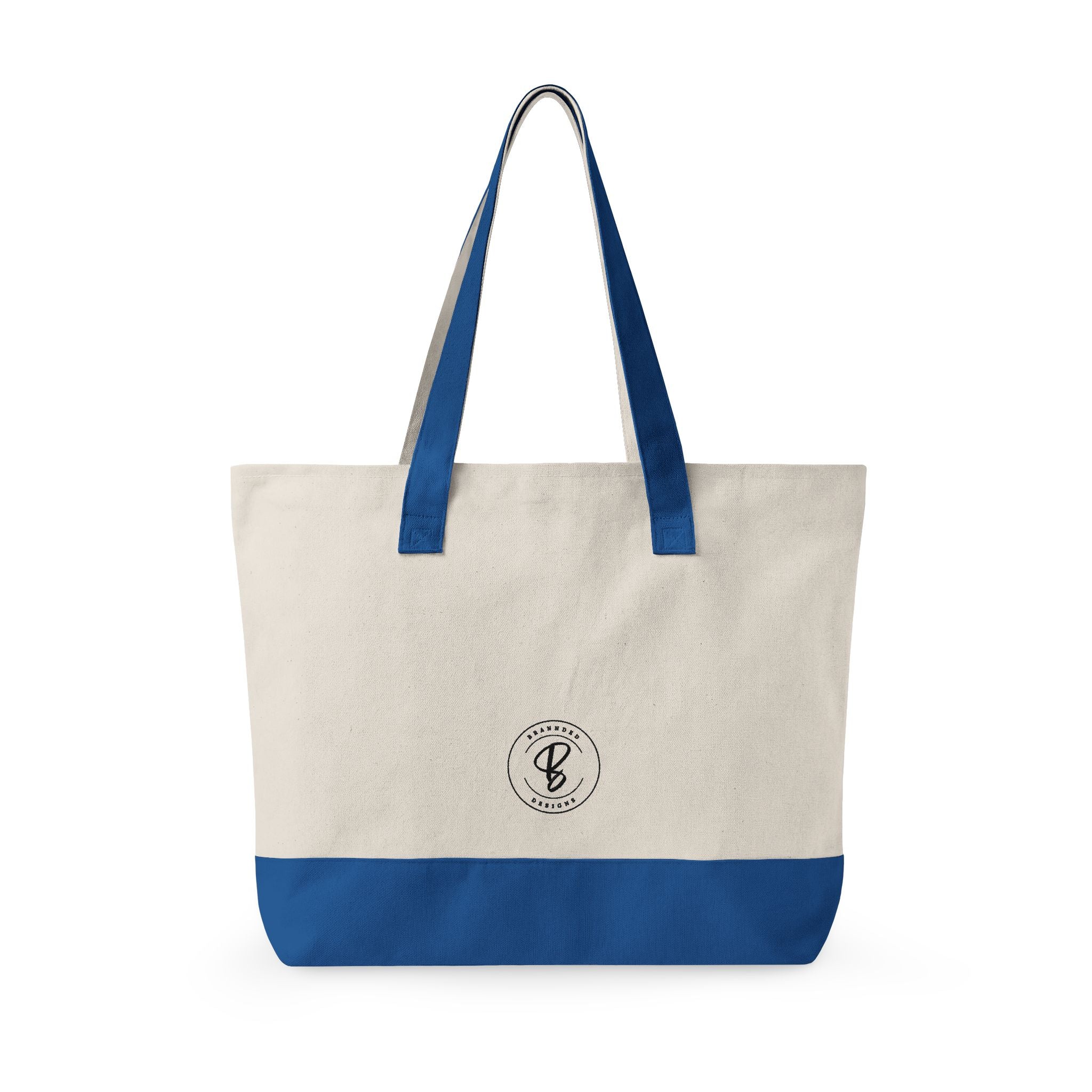 Errands Zippered Canvas Tote Bag – Durable Everyday Grocery & Market Tote with Front Pocket